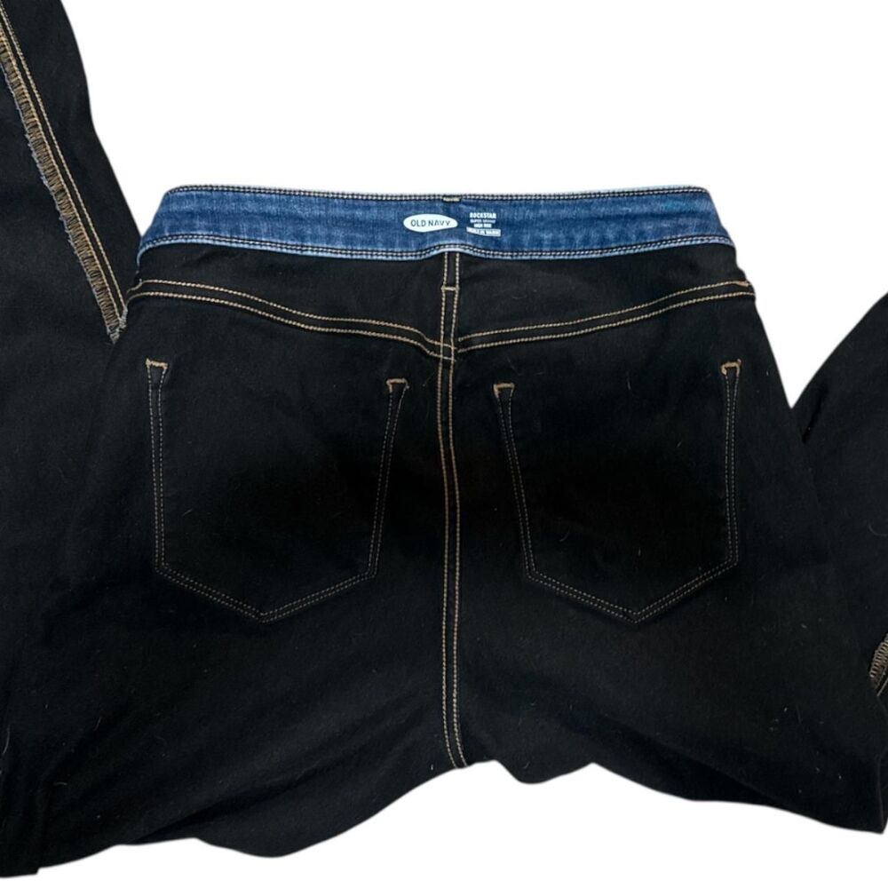 Old-navy Women's Blue and Navy Jeans Built in WARM - Picture 2 of 4